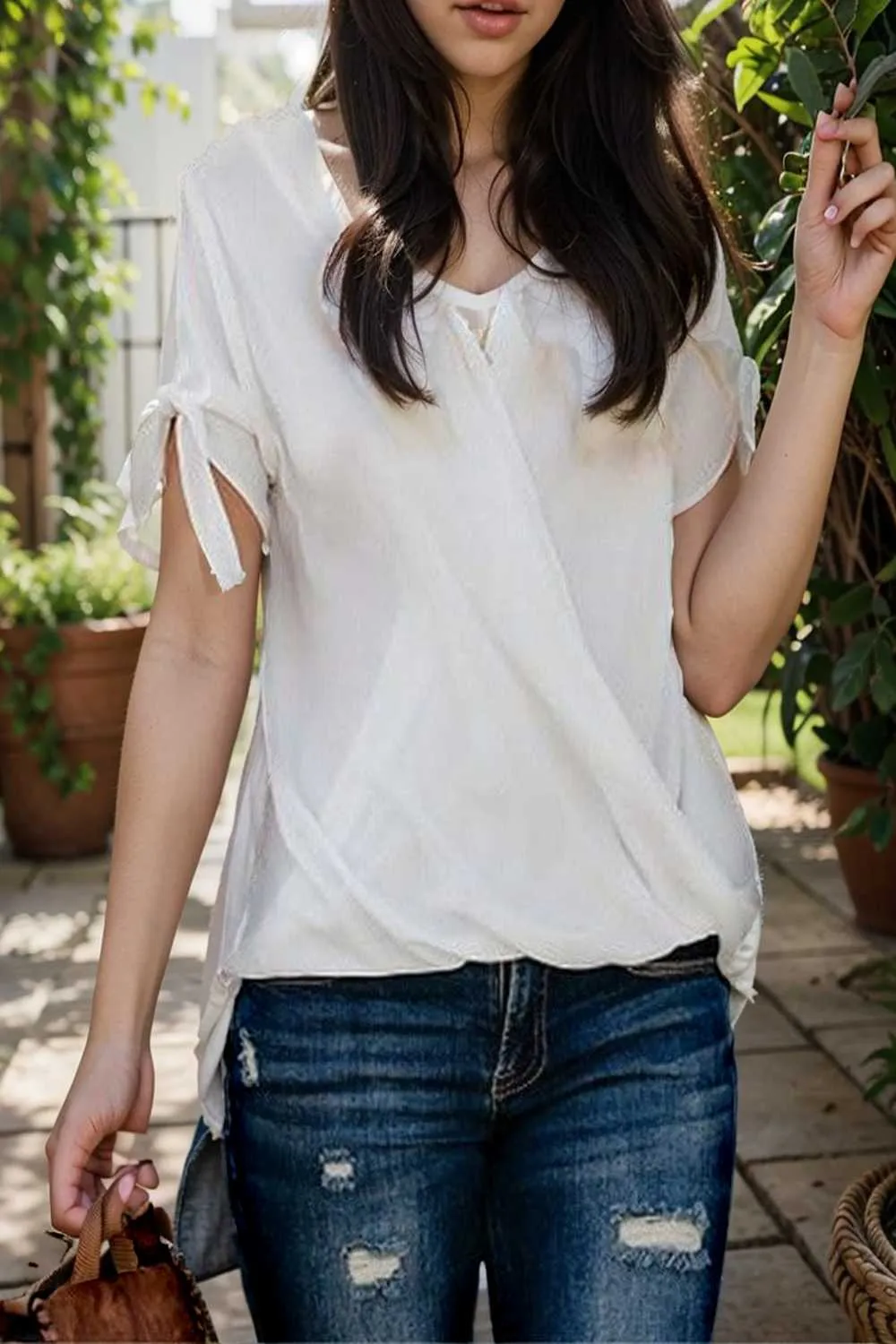 women s blouses loose solid belted long sleeve blouse