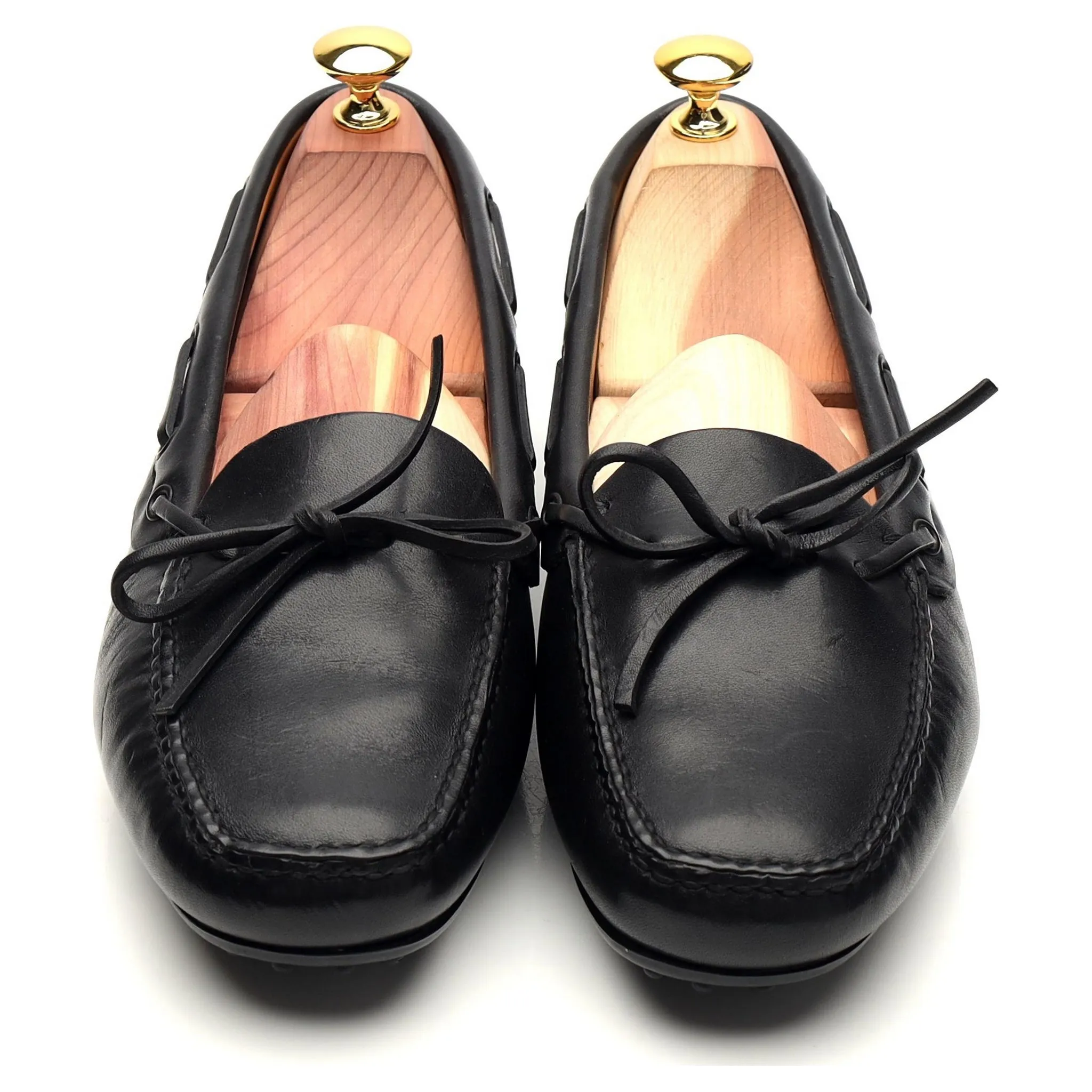 Women's Black Leather Driving Loafers UK 7 EU 41