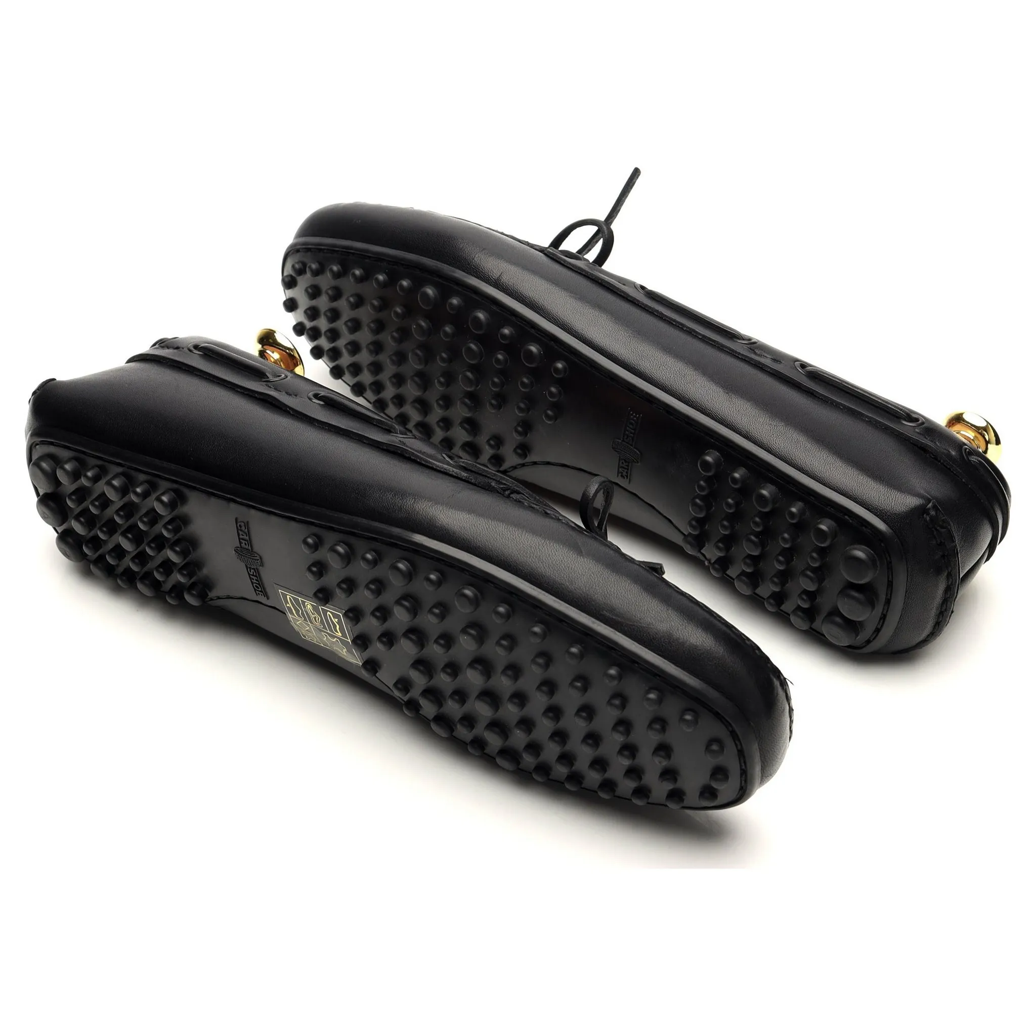Women's Black Leather Driving Loafers UK 7 EU 41