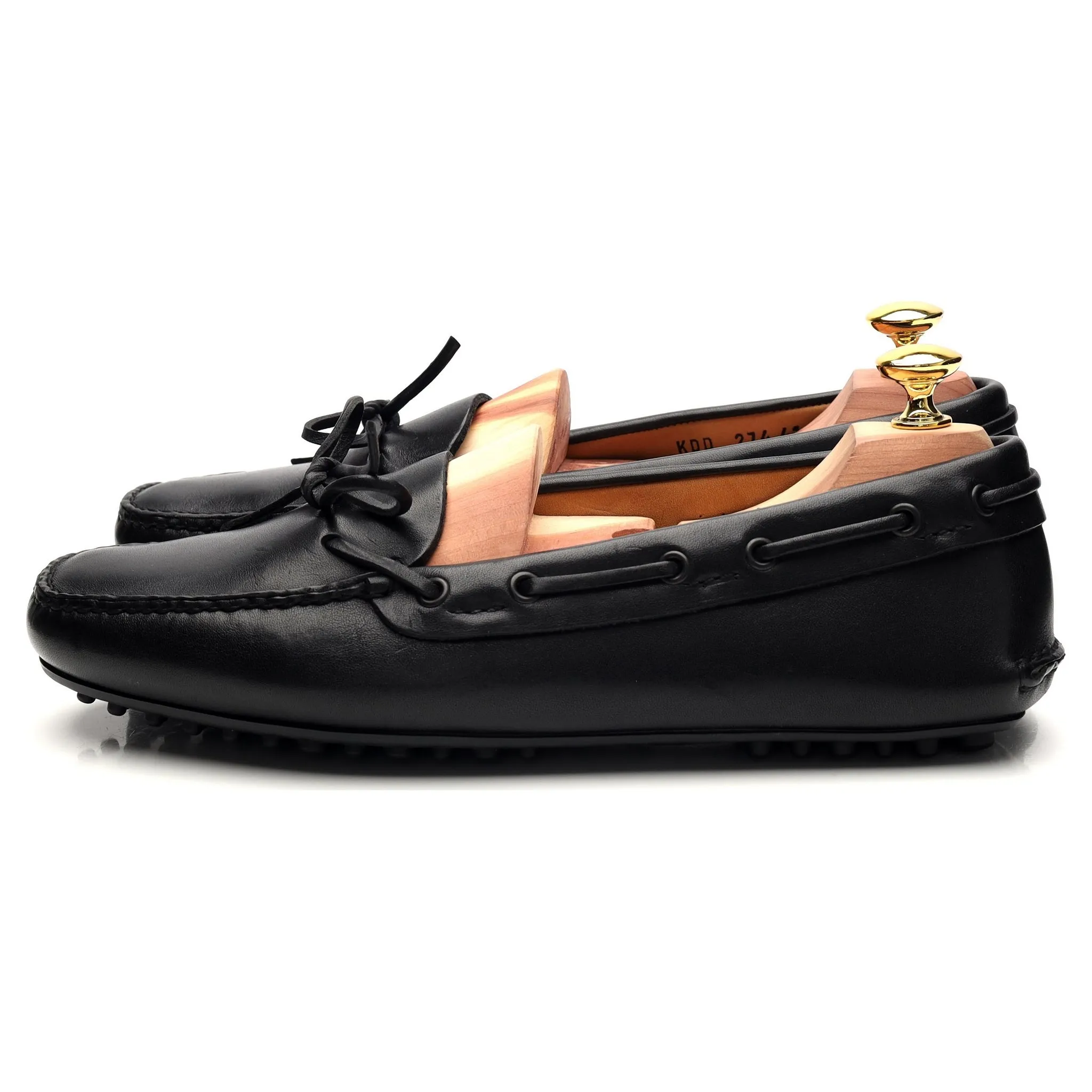 Women's Black Leather Driving Loafers UK 7 EU 41