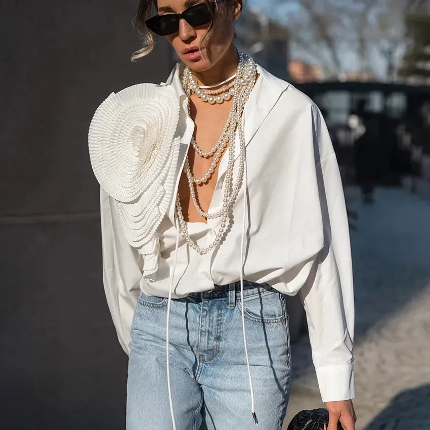 Women's Blouse Long Sleeve Blouses Vacation Simple Style Solid Color