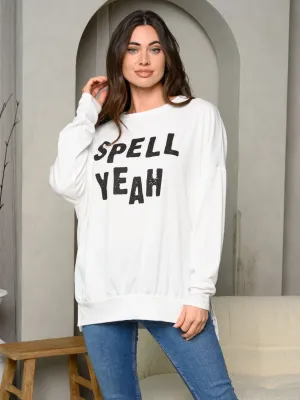WOMEN'S LONG SLEEVE GRAPHIC TOP