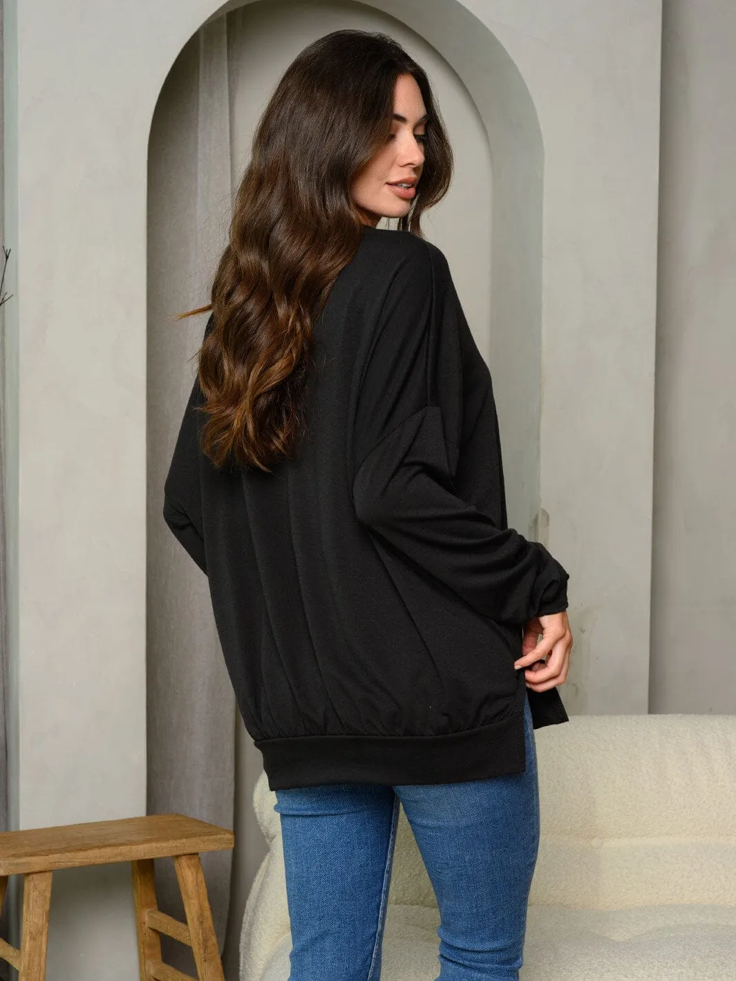 WOMEN'S LONG SLEEVE GRAPHIC TOP
