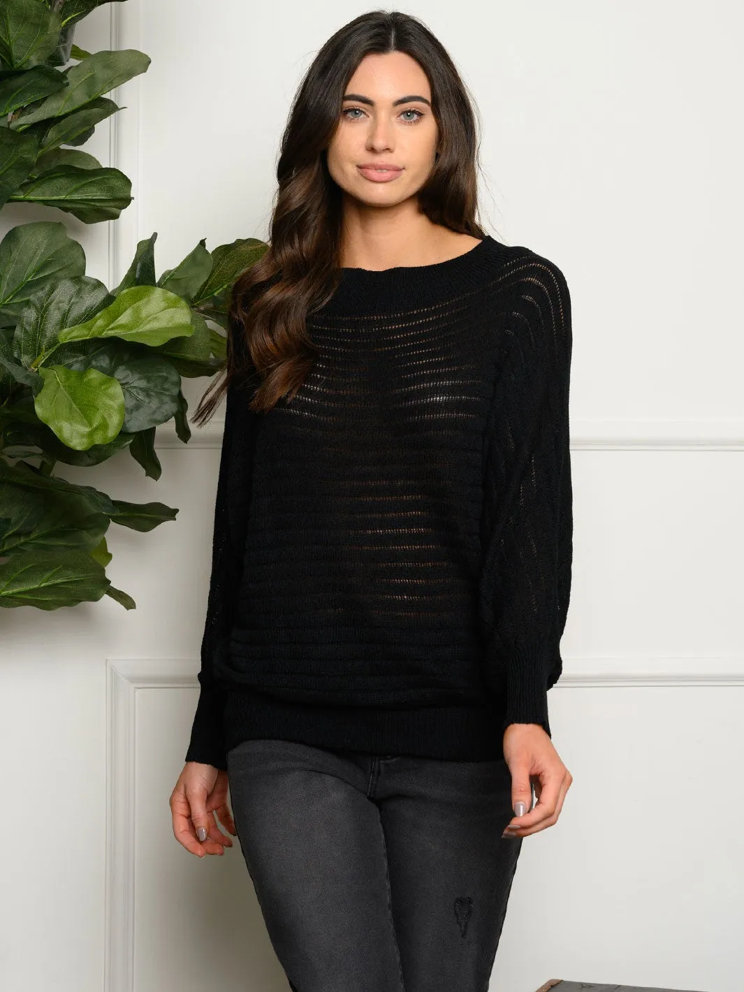 WOMEN'S LONG SLEEVE RIBBED TOP