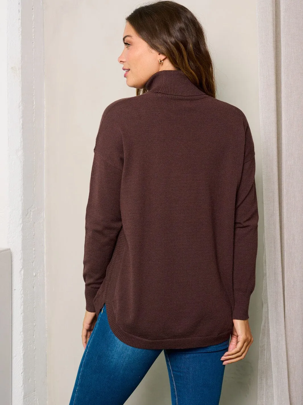 WOMEN'S LONG SLEEVE TURTLE NECK TOP
