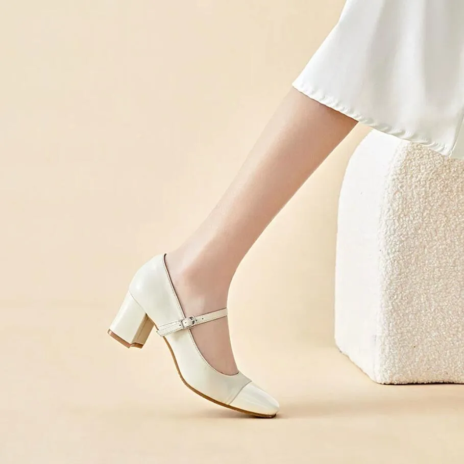 Women's Mary Jane Pumps With Top Cap ES91