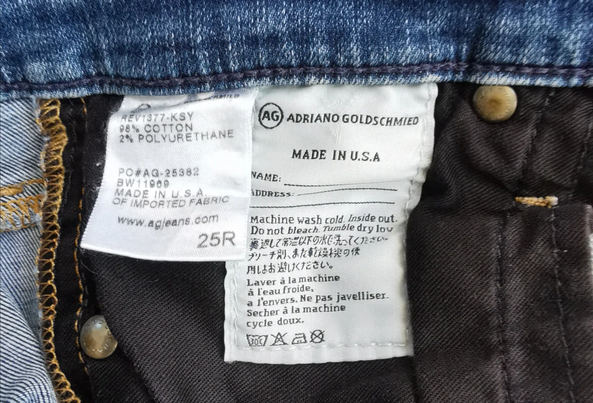 WOMENS SIZE 25R - AG ADRIANO GOLDSCHMIED, Designer Fashion, The Stevie Slim Straight Ankle Jeans EUC B6