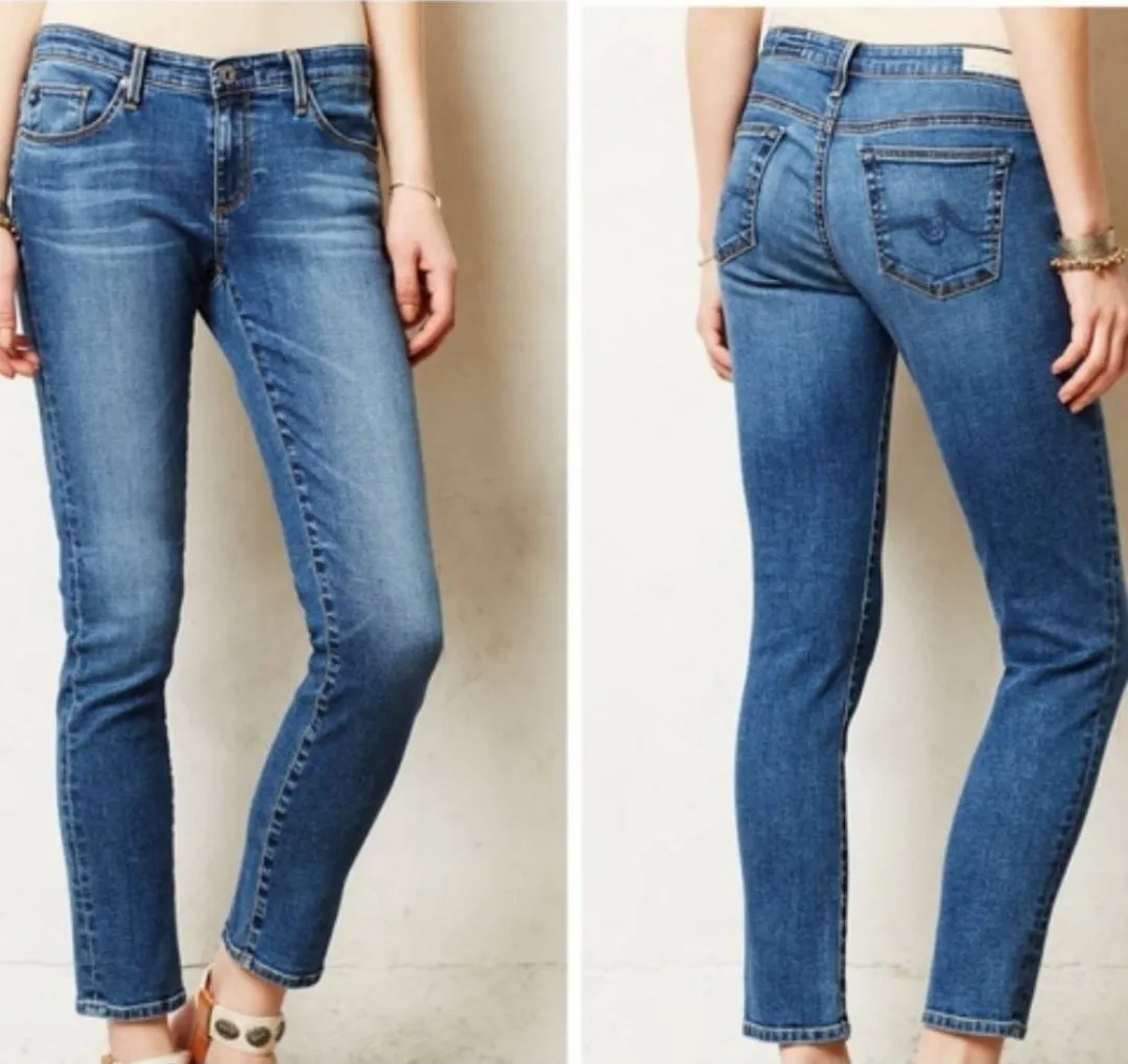 WOMENS SIZE 25R - AG ADRIANO GOLDSCHMIED, Designer Fashion, The Stevie Slim Straight Ankle Jeans EUC B6