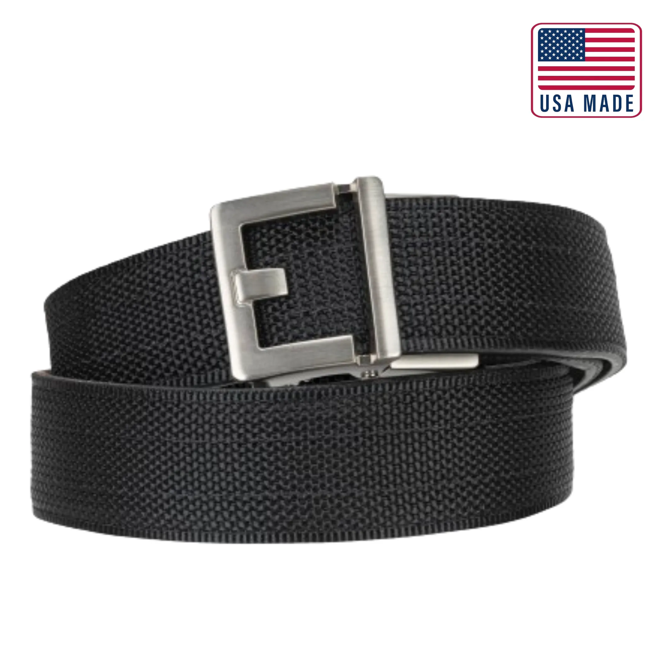 X SERIES BUCKLE  | USA MADE BLACK TACTICAL NYLON GUN BELT 1.5"
