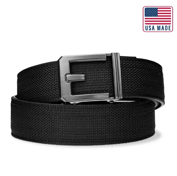 X SERIES BUCKLE  | USA MADE BLACK TACTICAL NYLON GUN BELT 1.5"