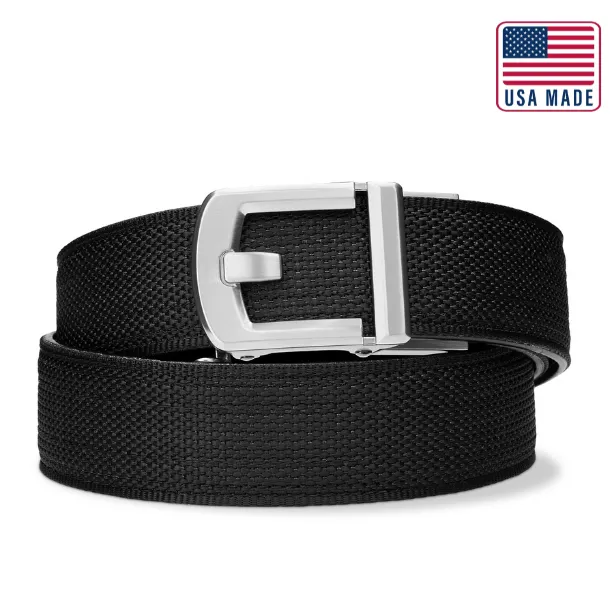 X SERIES BUCKLE  | USA MADE BLACK TACTICAL NYLON GUN BELT 1.5"