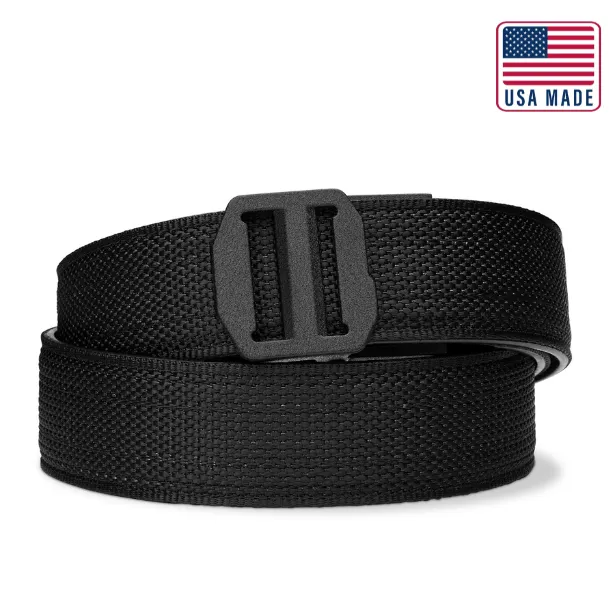 X SERIES BUCKLE  | USA MADE BLACK TACTICAL NYLON GUN BELT 1.5"