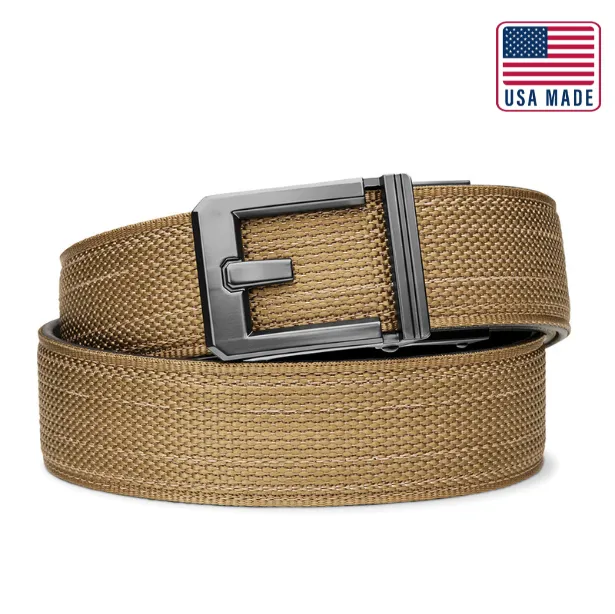 X SERIES BUCKLE  | USA MADE COYOTE TACTICAL NYLON GUN BELT 1.5"