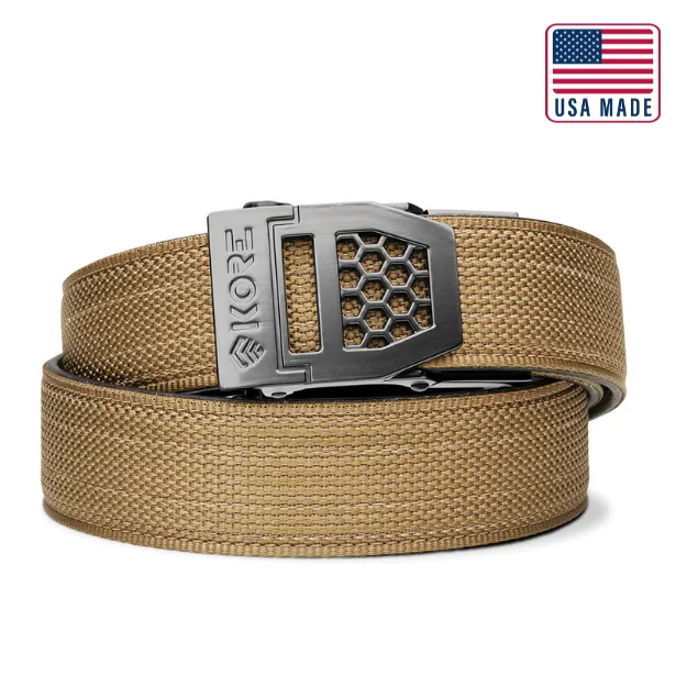 X SERIES BUCKLE  | USA MADE COYOTE TACTICAL NYLON GUN BELT 1.5"