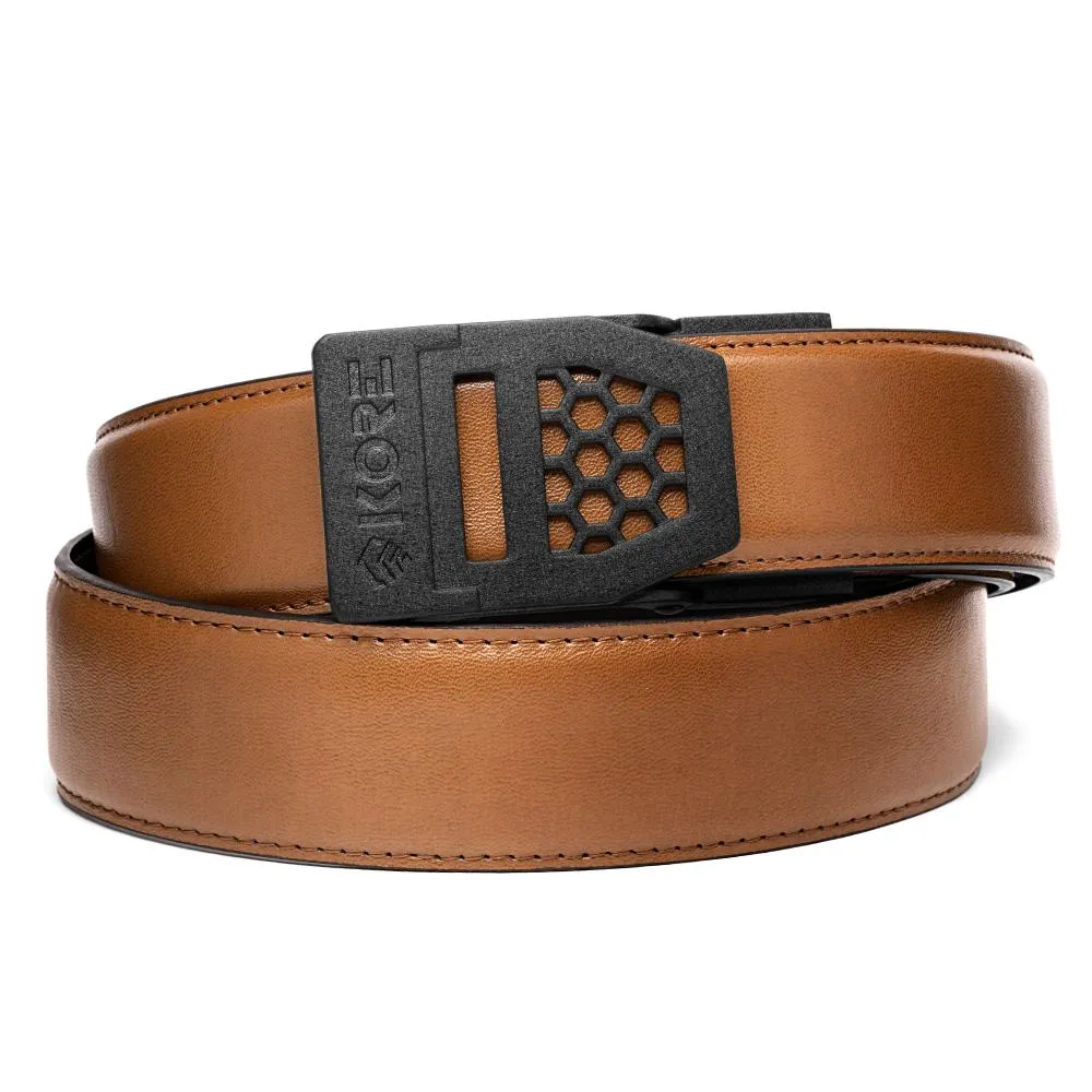 X6 BLACK BUCKLE | LEATHER GUN BELT 1.5"