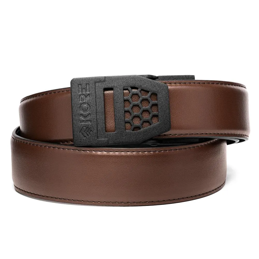X6 BLACK BUCKLE | LEATHER GUN BELT 1.5"