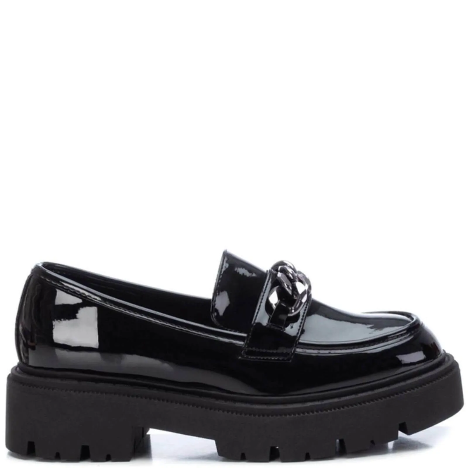 XTI Black Patent Chunky Loafers