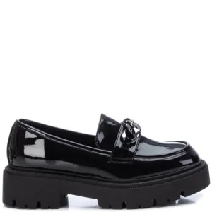 XTI Black Patent Chunky Loafers