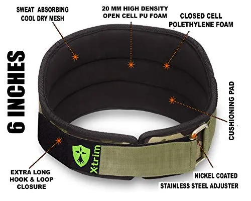 XTRIM Men's Gym Belt (Grey, XL)