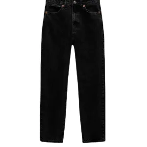 Zara Trafaluc Denimwear Mom Rigid High Rise Black Jeans Size 8