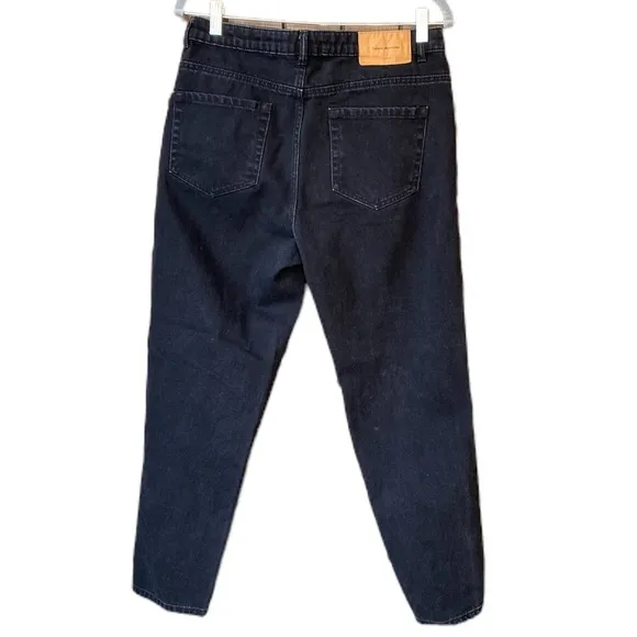 Zara Trafaluc Denimwear Mom Rigid High Rise Black Jeans Size 8