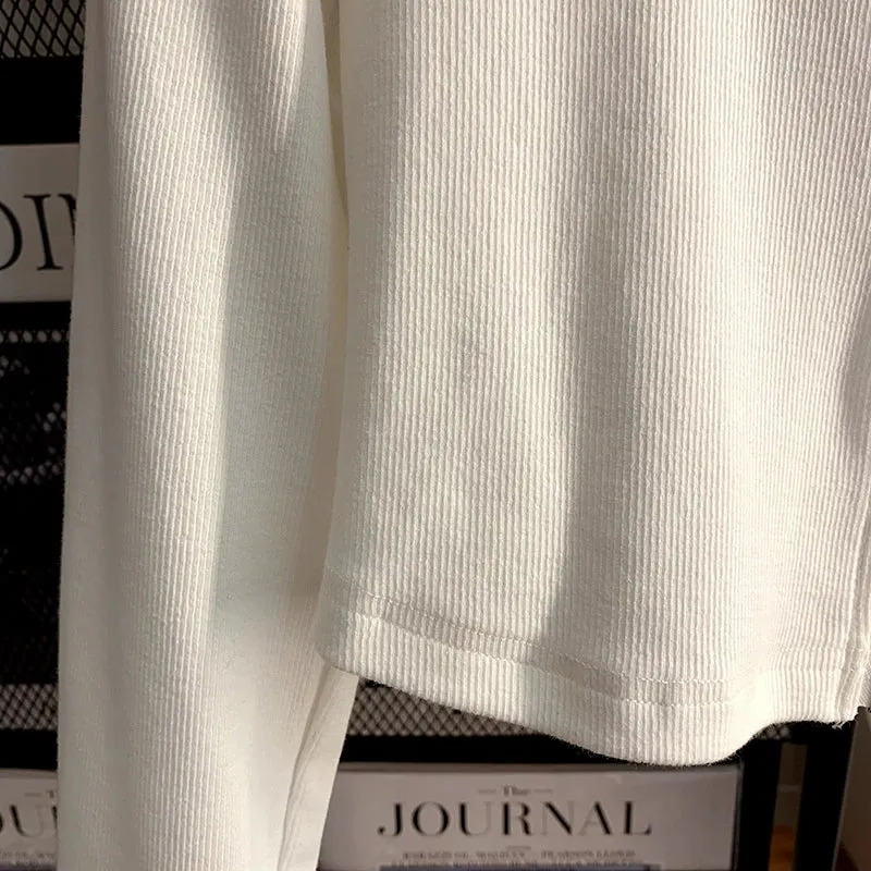 Zipped & Knitted Long Sleeve Tops