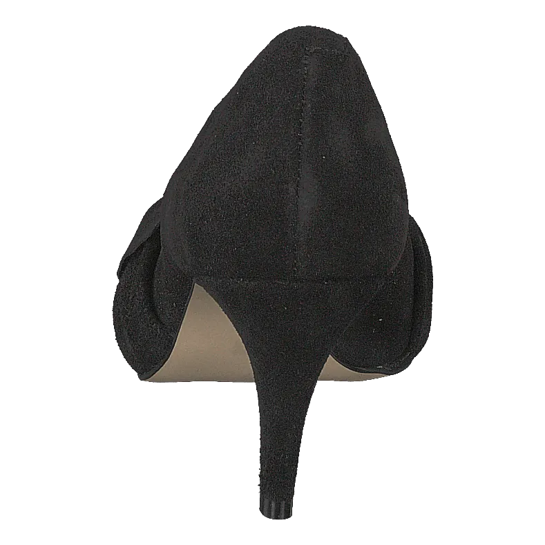 Zita Suede Bow Pump 101 - Black 1