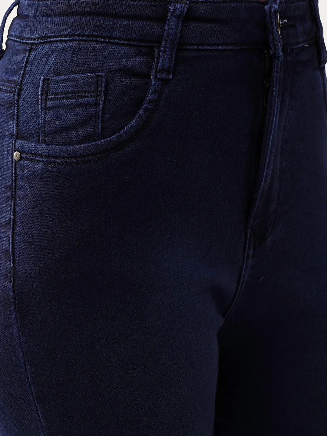 ZOLA Exclusive Ankle Length Denim High Waist Stretchable Killer Blue Pencil Fit Jeans For Women